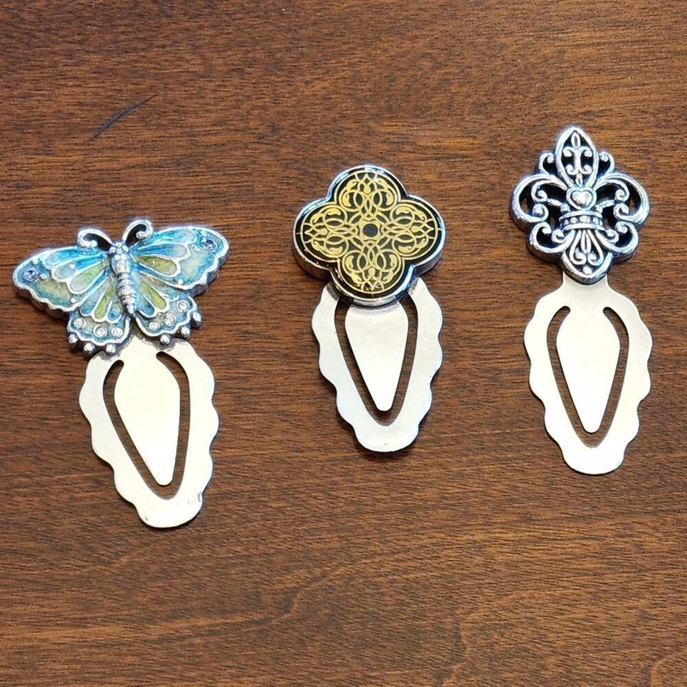BRIGHTON butterfly enamel set of 3 bookmarkers‎